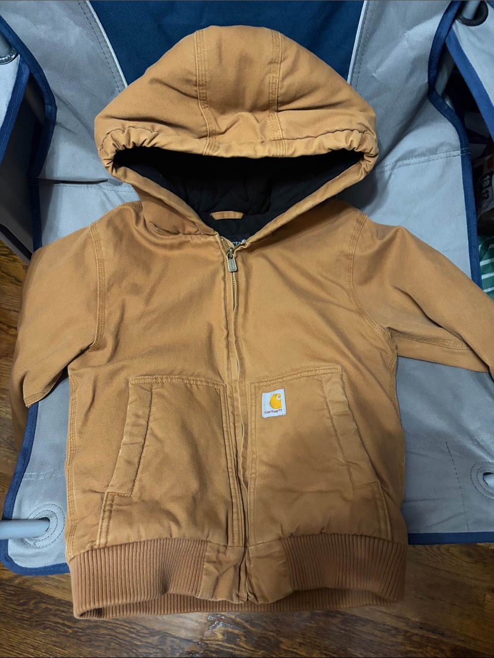 Carhartt Kids Caramel Hooded Zip-Up Jacket